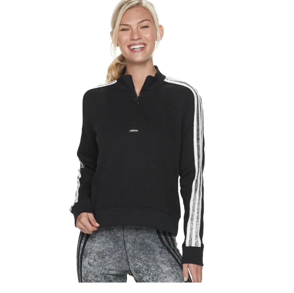 Adidas black Quarter Zip Sweatshirt